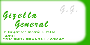 gizella general business card