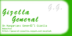 gizella general business card